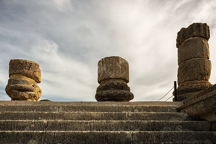 Restos de columnas romanas en Baelo Claudia