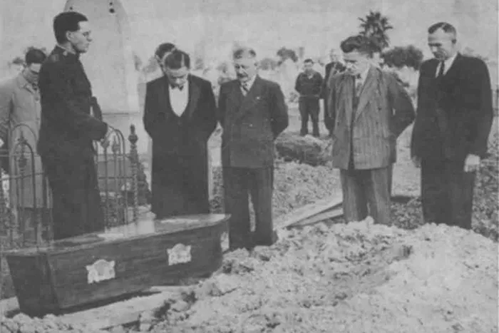 Entierro del hombre de Somerton en Australia, en junio de 1949