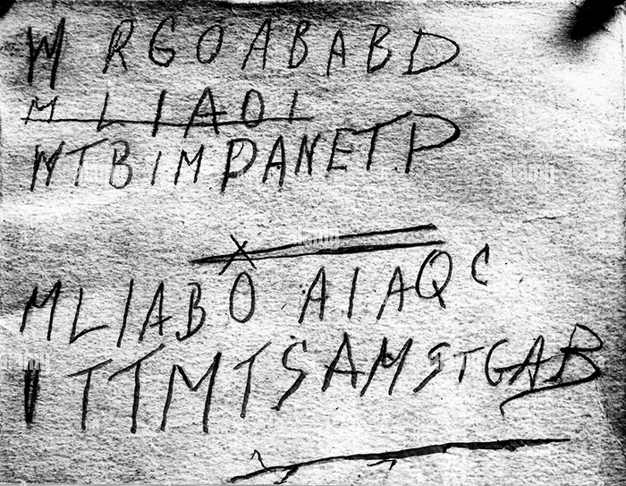 Código manuscrito relacionado con el caso Somerton.