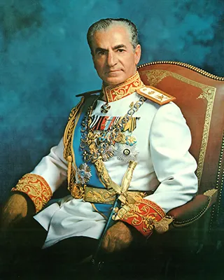Retrato oficial de Mohammad Reza Pahlaví, 1973