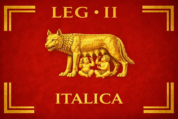 Emblema estandarte de la Legio II Italica.