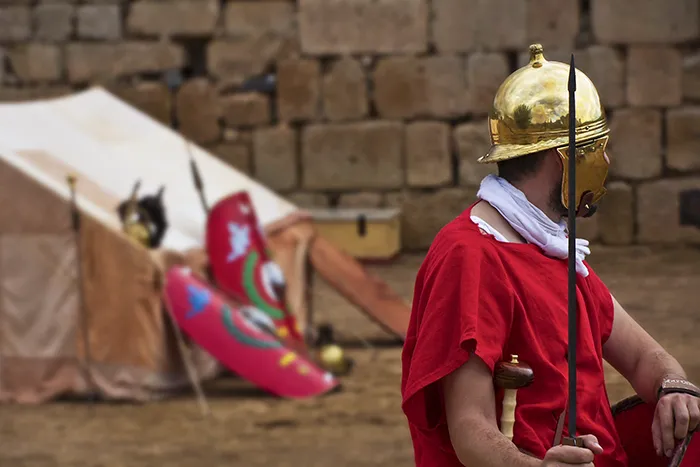 Recreación de un legionario romano durante Emérita Lúdica.