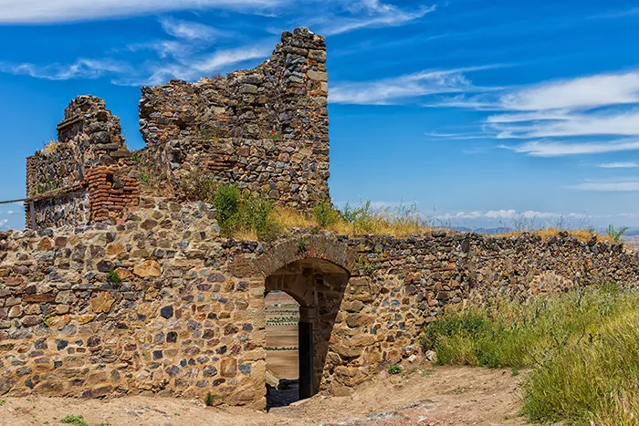 Castillo de Magacela que fue de la Orden de Alcántara. Localizado en Magacela. Extremadura.